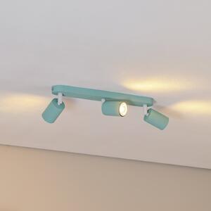 TK Lighting Stropna svetilka Livia, mint zelena, 52 cm, 3-krilna, kovina, GU10, zatemnjen, Zelena, Otroška soba, Kovina
