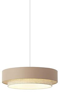Sodobna viseča svetilka bež z naravno 50 cm 3-luči - Drum Duo