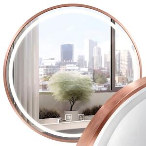 Stensko ogledalo LED 50cm MMJ BRUSH COPPER