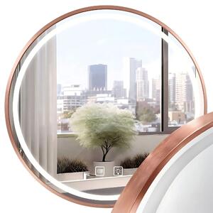 Stensko ogledalo LED 100cm MMJ BRUSH COPPER