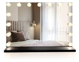 Stensko ogledalo LED HOLLYWOOD Black
