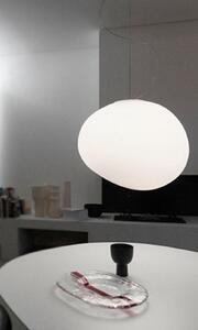 Foscarini viseča svetilka Gregg Grande, bela, višina 40 cm, zatemnjen, Bela, Dnevna soba / jedilnica, Steklo