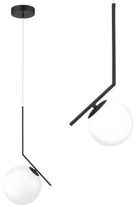 Steklena stropna svetilka G107-1W BLACK WHITE