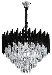 Obesna svetilka s kristali G063-CP 50cm BLACK