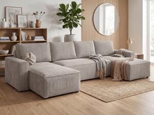Sedežna garnitura v obliki črke U SMART COSARO 295x140 cm, bež