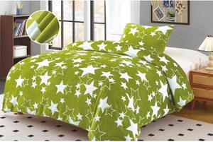 Posteljnina mikropliš STAR zelena Dimenzije posteljnine: 70 x 90 cm | 140 x 200 cm