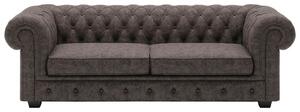 CHESTERFIELD ZOFA, temno rjava usnje