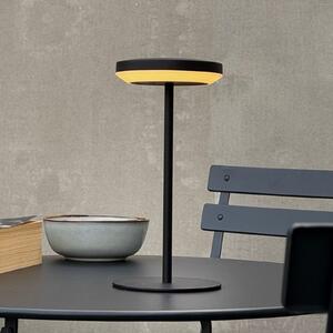 Dyberg Larsen LED-sončna namizna svetilka Otera, črna, 25 cm, IP44, Črna, Aluminij, Sodobni, Solarne luči