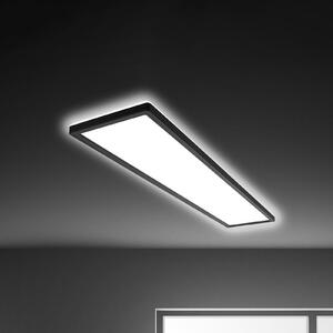 Briloner LED stropna svetilka Tava, črna, plastika, 98 cm, osvetlitev, Črna, Dnevna soba / jedilnica, Plastika, Sodobni