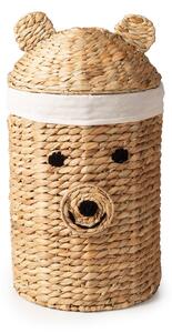 Otroška škatla za shranjevanje iz vodne hijacinte v naravni barvi ø 30x56 cm Bear – Compactor