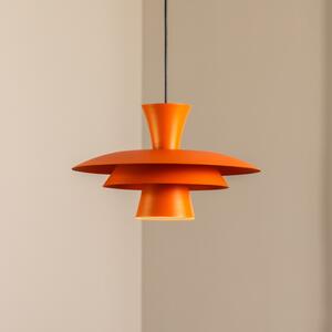Luminex Obesna svetilka Plato, oranžna, kovina, Ø 38 cm, E27, zatemnjen, Oranžna, Dnevna soba / jedilnica, Kovina, Sodobni