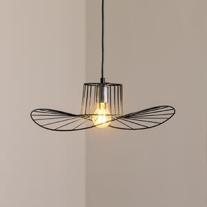Opviq Visoka svetilka Tel, črna, Ø 50 cm, kovina, zatemnjen, Črna, Dnevna soba / jedilnica, Kovina