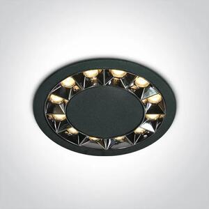 VGRADNA LED SVETILKA 20W WW IP20 38deg 230V ČRNO TEMNA LUČ DM10120X/B/W