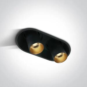 VGRADNA SVETILKA 2×LED/7W/3000K/2×520lm/36°/700mA ČRNA DM11207C/B/W