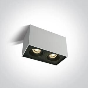 STROPNA SVETILKA 2xGU10/10W/220V BELA KOCKA DM12205YA/W