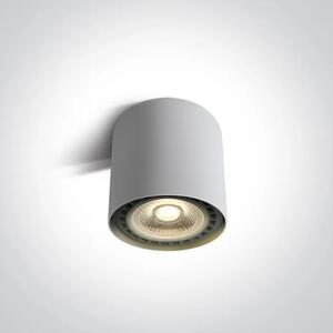 STROPNA SVETILKA CILINDR GU10/15W/R111 IP20 BELA DM12144/W