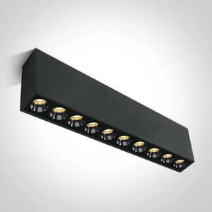 STROPNA SVETILKA LED/24W/3000K/1700lm/230V 38' IP20 ČRNO-TEMNA SVETLOBA DM12124H/B/W
