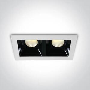 VGRADNA LED SVETILKA/2×6,5W/3000K/2×550lm/36°/350mA IP20 BELA DM50207B/W/W