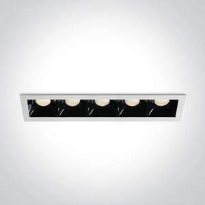 VGRADNA LED SVETILKA/5×6,5W/3000K/5×550lm/36°/350mA IP20 BELA DM50507B/W/W