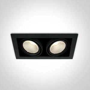 VGRADNA SVETILKA / LED / 2x30W / 2x2600lm / 3000K / ČRNA DM51230/B/W