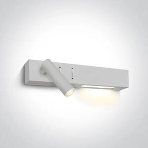 STENSKA SVETILKA LED 3+6W 480lm 3000K BELA 30CM LEVA DM65146/W/W