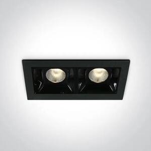VGRADNA LED SVETILKA 2x2W/3000K/2x160lm IP20 ČRNA, ZATEMNLJIVA DM50202B/B/W
