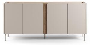 Kremno bela/naravna komoda v hrastovem dekorju 180x82x40 cm Lucile – Marckeric