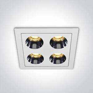 VGRADNA LED SVETILKA 10W TOPLO BELA IP20 BELA DM50110H/W/W