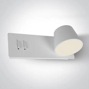 STENSKA SVETILKA/LED 6W+4W/3000K/500lm+340lm/BELA/IP20 DESNA DM65147A/W/W