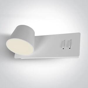 STENSKA SVETILKA/LED 6W+4W/3000K/500lm+340lm/BELA/IP20 LEVA DM65147/W/W