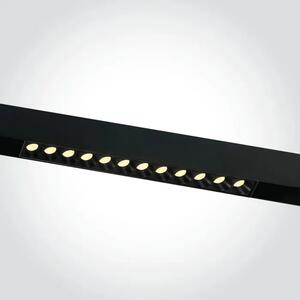 ČRNI LINEARNI REFLEKTOR ZA MAGNETNO TIRNICO 12W CCT 48V MINI/MIDI DM42112AA/B/V