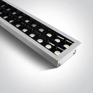VGRADNA LED SVETILKA 96 kos ŽARNICA UGR17 40W CW 1300mm 34d LINEARNA 230V BELA DM38150BR/W/C