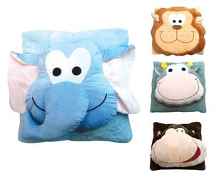 AKCIJA Otroška blazina CUDDLI FRIENDS 70x70 cm plišasta - več barv II. kakovost Barva: Modra