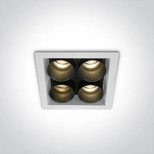 VGRADNA LED SVETILKA 10W WW IP20 230V BELA DM50406C/W/W