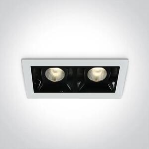 VGRADNA LED SVETILKA 2x2W WW 30deg IP20 700mA ZATEMNLJIVA BELA DM50202B/W/W