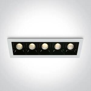 VGRADNA LED SVETILKA 5x2W WW 30deg IP20 700mA ZATEMNLJIVA BELA DM50502B/W/W