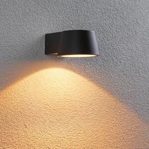 Paulmann LED zunanja stenska svetilka Capea, antracit, aluminij, IP44, Črna, Kovina, Sodobni