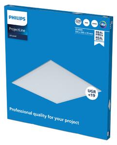 Philips ProjectLine LED panel UGR<19 840 60x60cm, Bela, Študija / pisarna, Kovina, Vgradne luči kotne