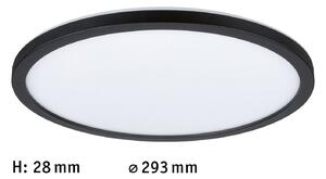 Paulmann Atria Shine LED-panel, črn, premer 29 cm, 3000 K, vklop/izklop, Črna, Dnevna soba / jedilnica, Plastika, Sodobni