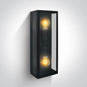 STENSKA SVETILKA 2X E27 40W IP43 ČRNA DM67406B/B