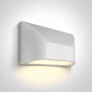 STENSKA SVETILKA LED 6W/3000K/300lm/230V/220x113mm/IP65 BELA DM67396/W/W