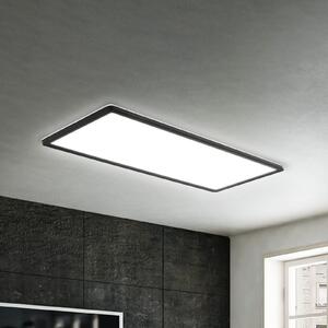 Briloner LED plošča za površinsko montažo Slim 58x20cm vklop/izklop 4.000K črna, Črna, Študija / pisarna, Plastika, Sodobni