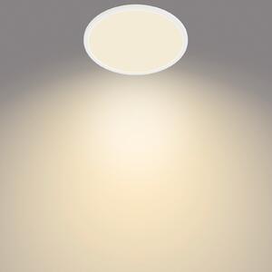 Philips SuperSlim LED IP44 2.700K Ø 29,5cm bela, zatemnjen, Bela, Kopalnica, Kovina