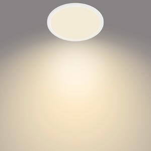 Philips SuperSlim LED IP44 2.700K Ø 24,5cm bela, zatemnjen, Bela, Kopalnica, Kovina