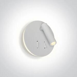 STENSKA SVETILKA/LED3W+5W/3000K/150lm/DVE LUČI/BELA DM65746B/W/W