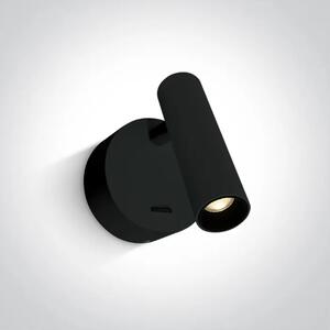 STENSKA SVETILKA LED 3W WW IP20 230V ČRNA DM65738/B/W