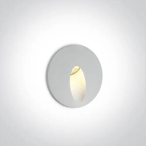 VGRADNA STENSKA SVETILKA LED/3W/FI.62mm/G.50mm/IP54+GONILO BELA DM68030/W/W