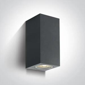 STENSKA SVETILKA 2xGU10/7W IP65 ANTRACIT 100x77x70mm DM67426A/AN