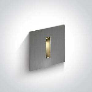 VGRADNA STENSKA SVETILKA LED 3W/3000K/120lm/24°/350mA IP54 ALUMINIJASTA DM68004/AL/W