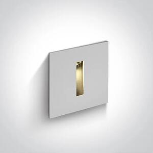 VGRADNA STENSKA SVETILKA LED 3W/3000K/120lm/24°/350mA IP54 BELA DM68004/W/W